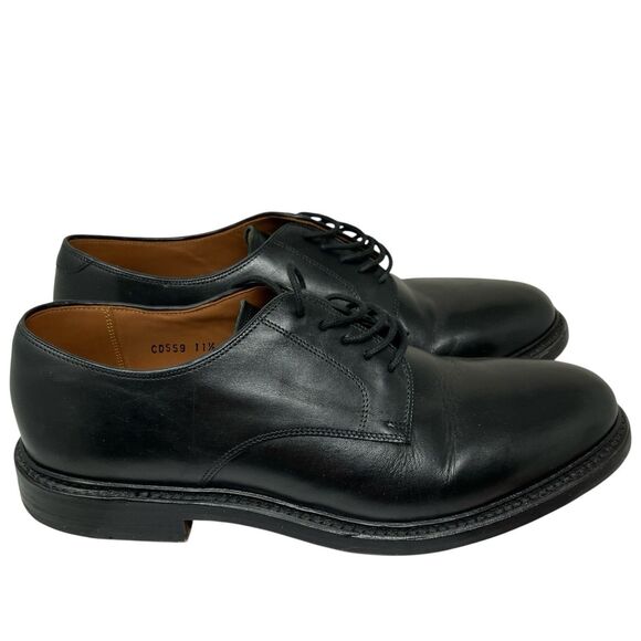 J.Crew Ludlow Mens 11.5 Black Leather Derby Shoes Old Money Preppy Euro Summer main image 13